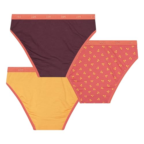 DIM Les Pockets Slip Bambina 10 Anni Marrone x3 Cotone