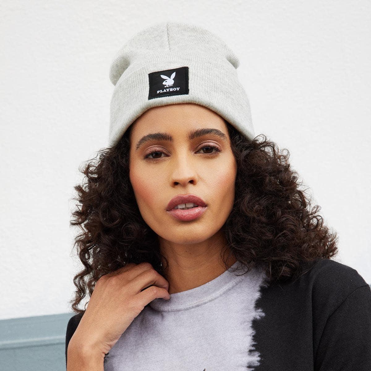 Playboy Knit Beanie berretto cobalt patch logo