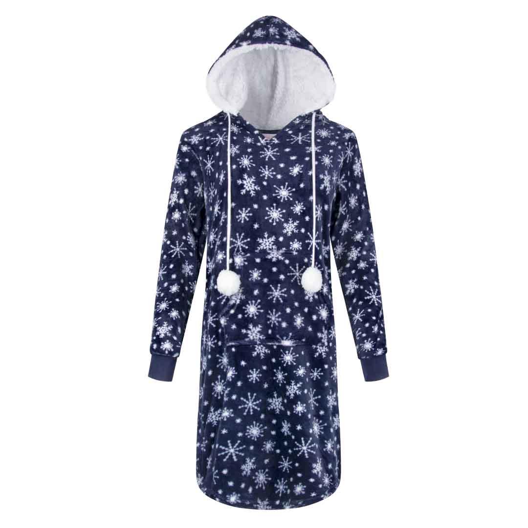 René Rofé Hoodie Fleece camicia notte pile M fantasia aran nera