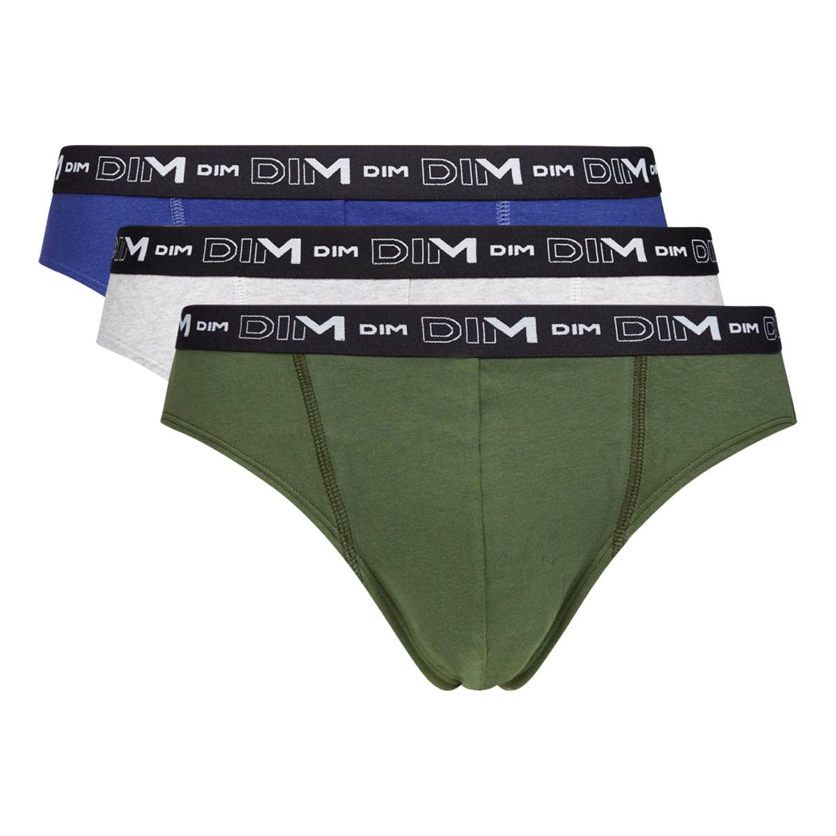 DIM slip uomo cotone 3 pezzi verde blu