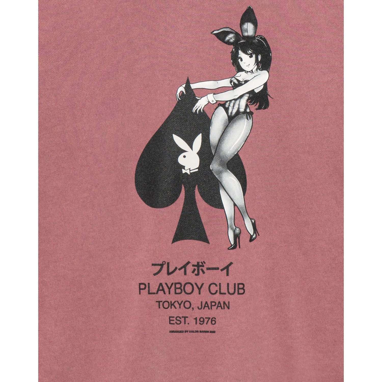 Playboy Ace of Spades felpa girocollo bordeaux cotone