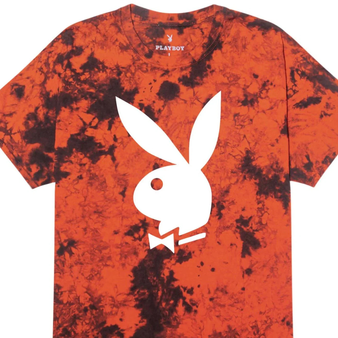 Playboy Big Rabbit Head t-shirt tie dye arancione cotone
