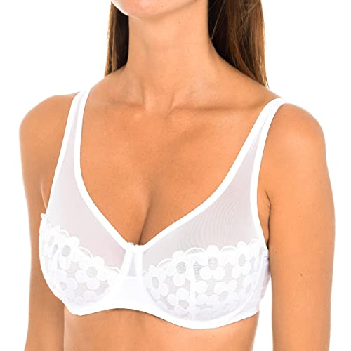 DIM Generous Pizzo Reggiseno Donna Bianco con Ferretto