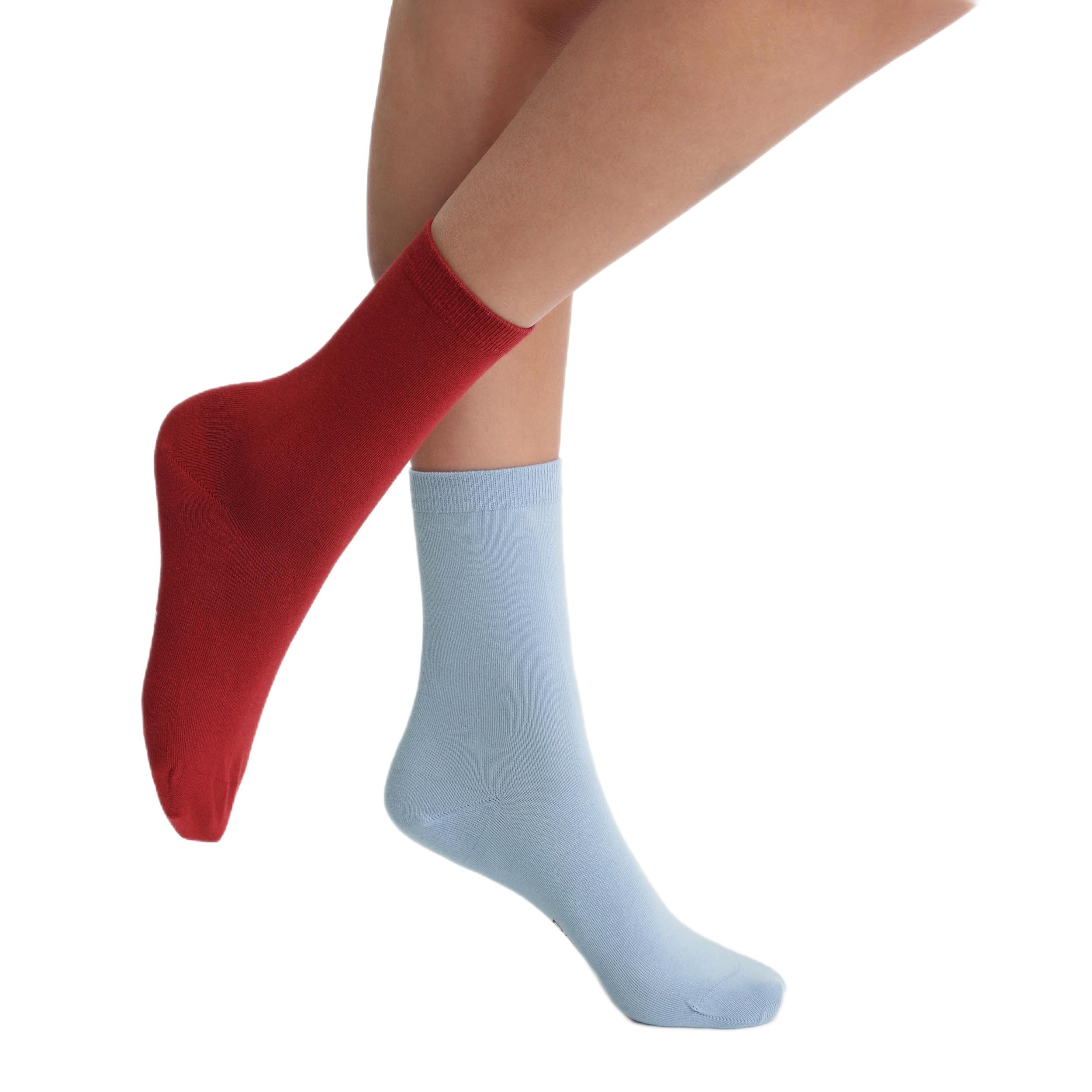 DIM Cotton calze donna x2 nero tallone rinforzato