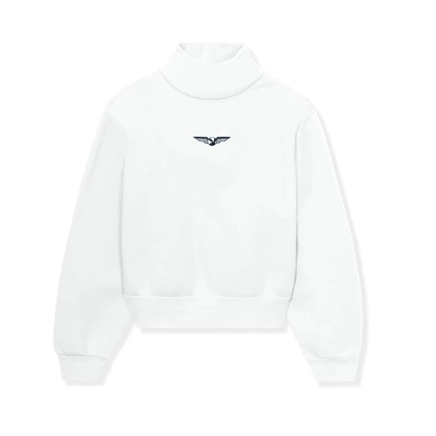 Playboy Aviation Wings Felpa cropped collo alto cotone