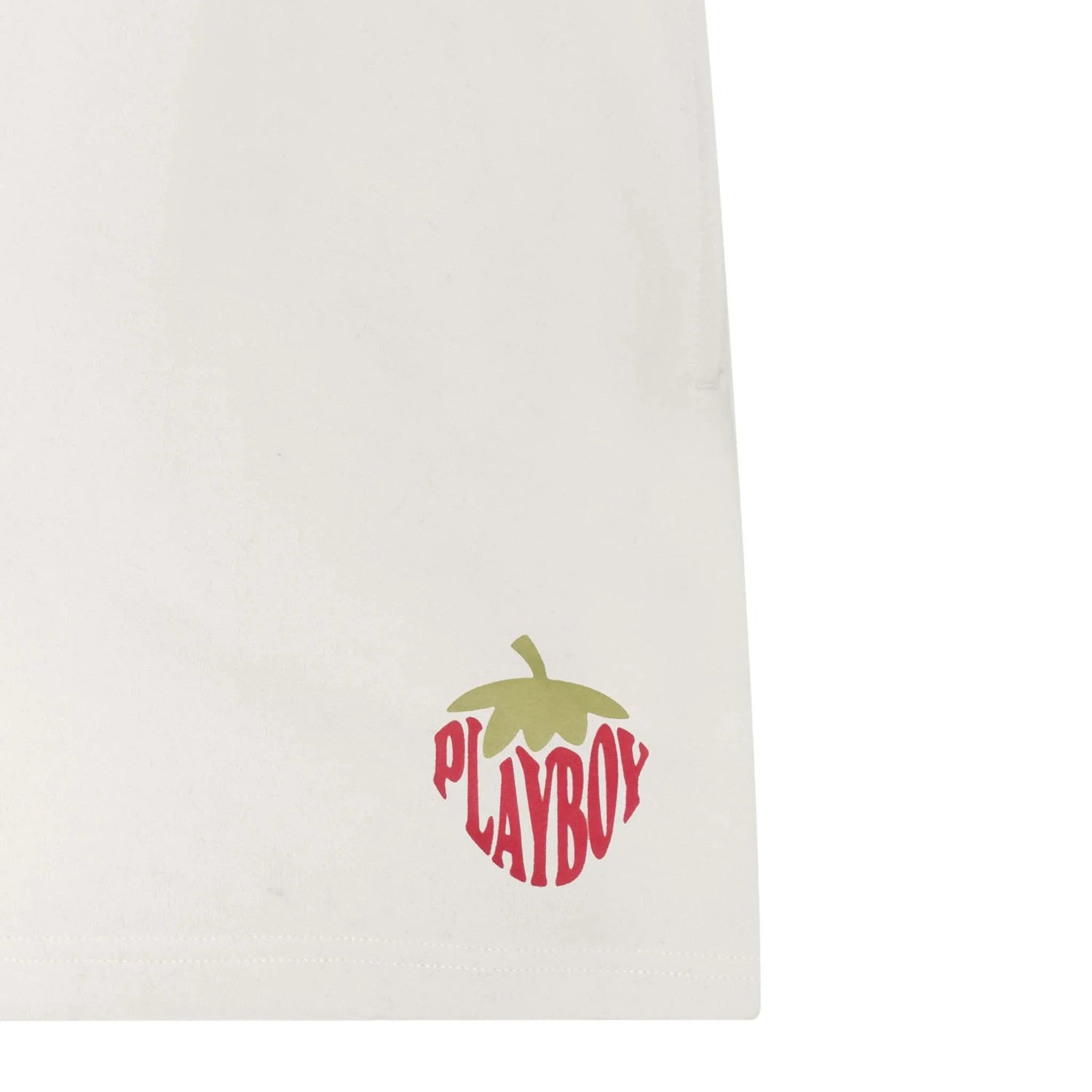 Playboy Strawberry Love pantaloncini felpa bianchi fragola