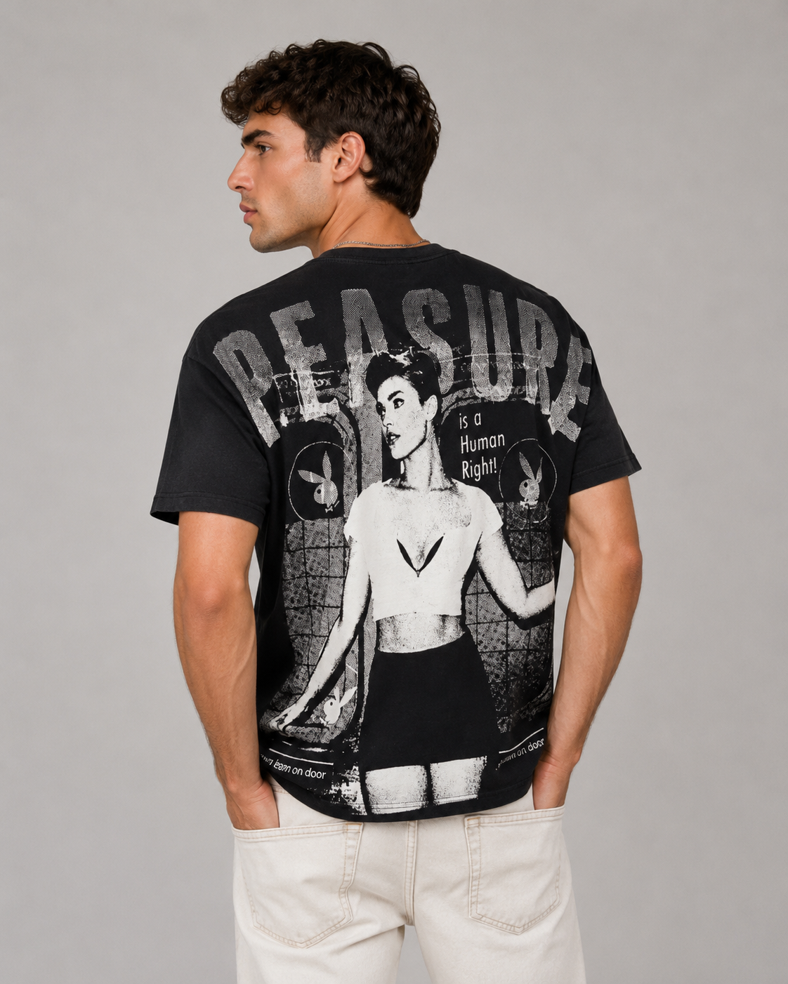 Playboy Pleasure Tee t-shirt cotone nera