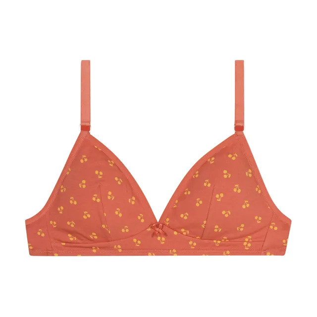 DIM Les Pockets reggiseno ragazza cotone marrone senza ferretto