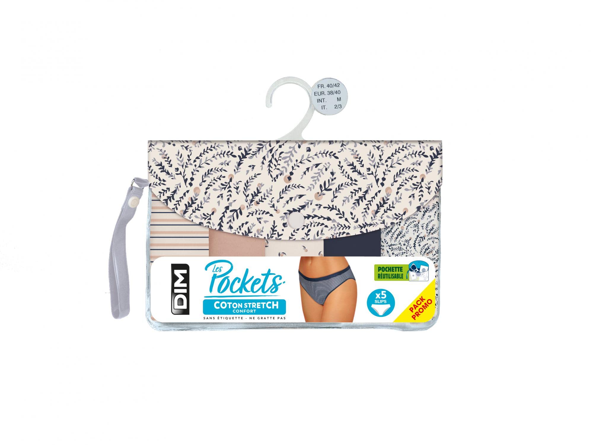 DIM Les Pockets Slip Donna x5 Cotone