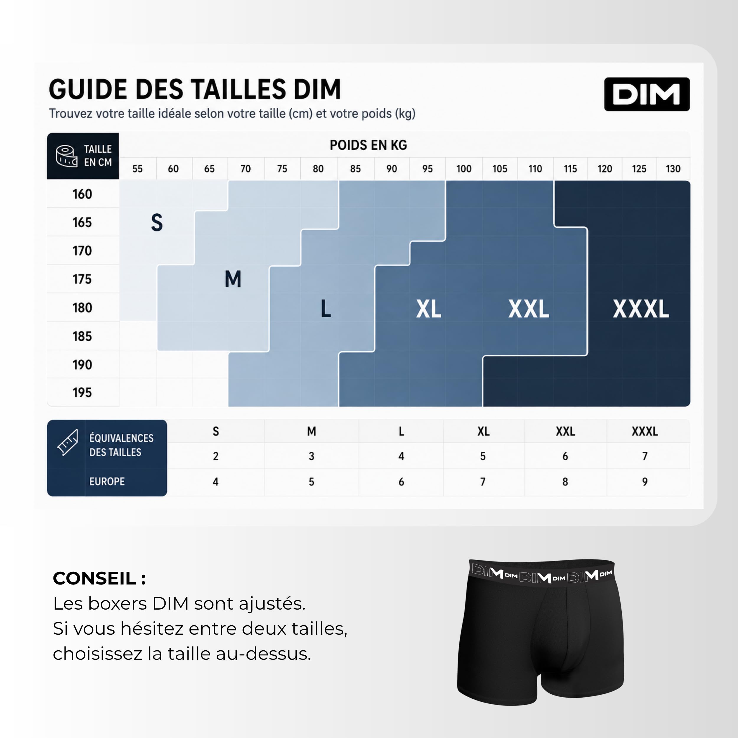 DIM Cotone Elasticizzato boxer uomo x5 traspiranti