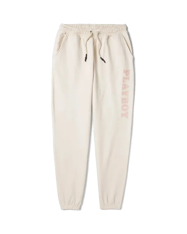 Playboy Oversized Joggers pantaloni tuta sabbia cotone