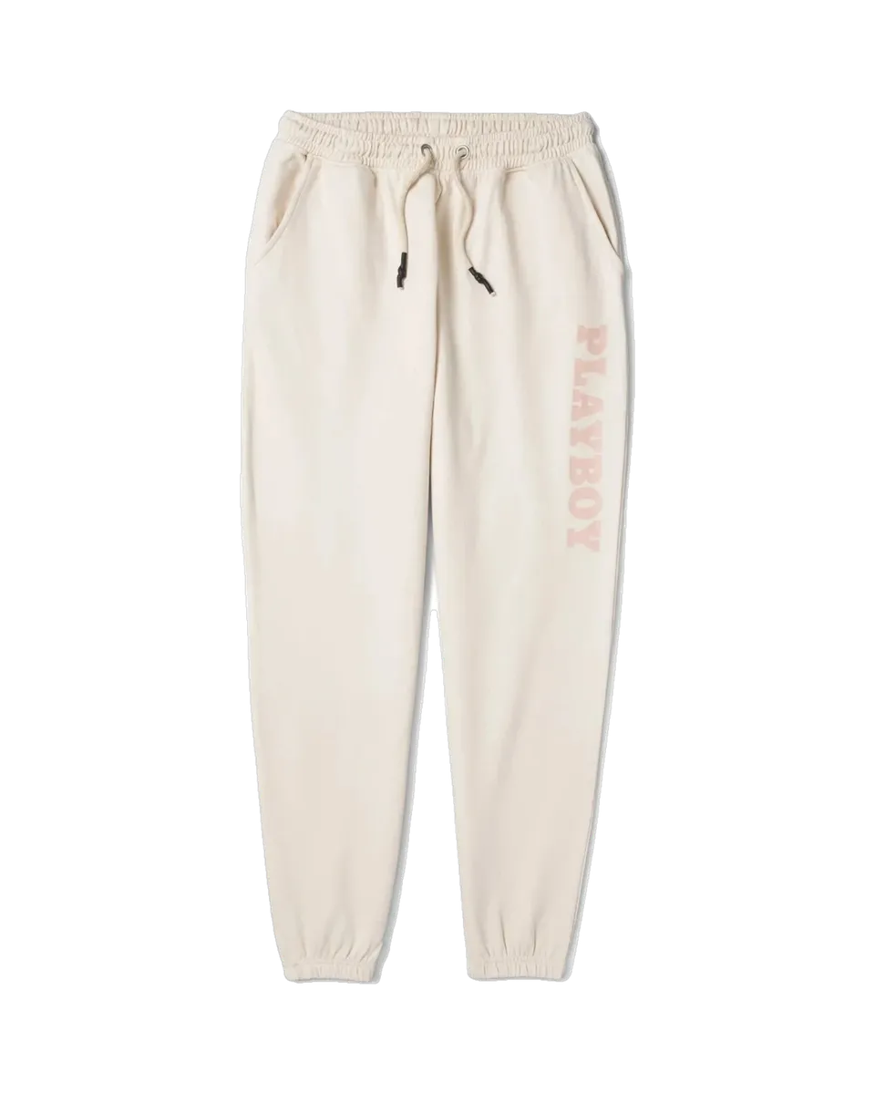 Playboy Oversized Joggers pantaloni tuta sabbia cotone