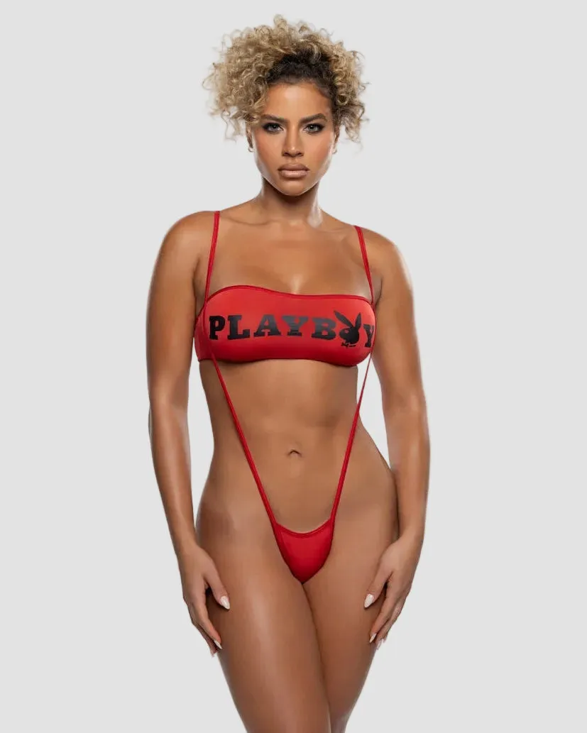 Playboy Tempting Bunny Sling Body Thong Nero