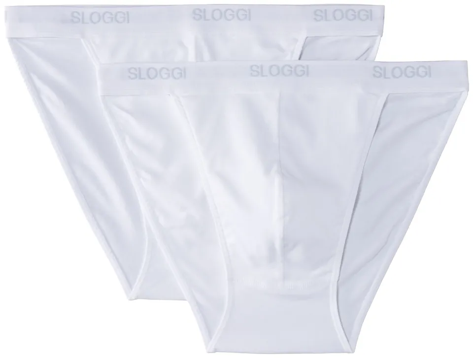 sloggi slip basso uomo XS 2pz cotone bianco
