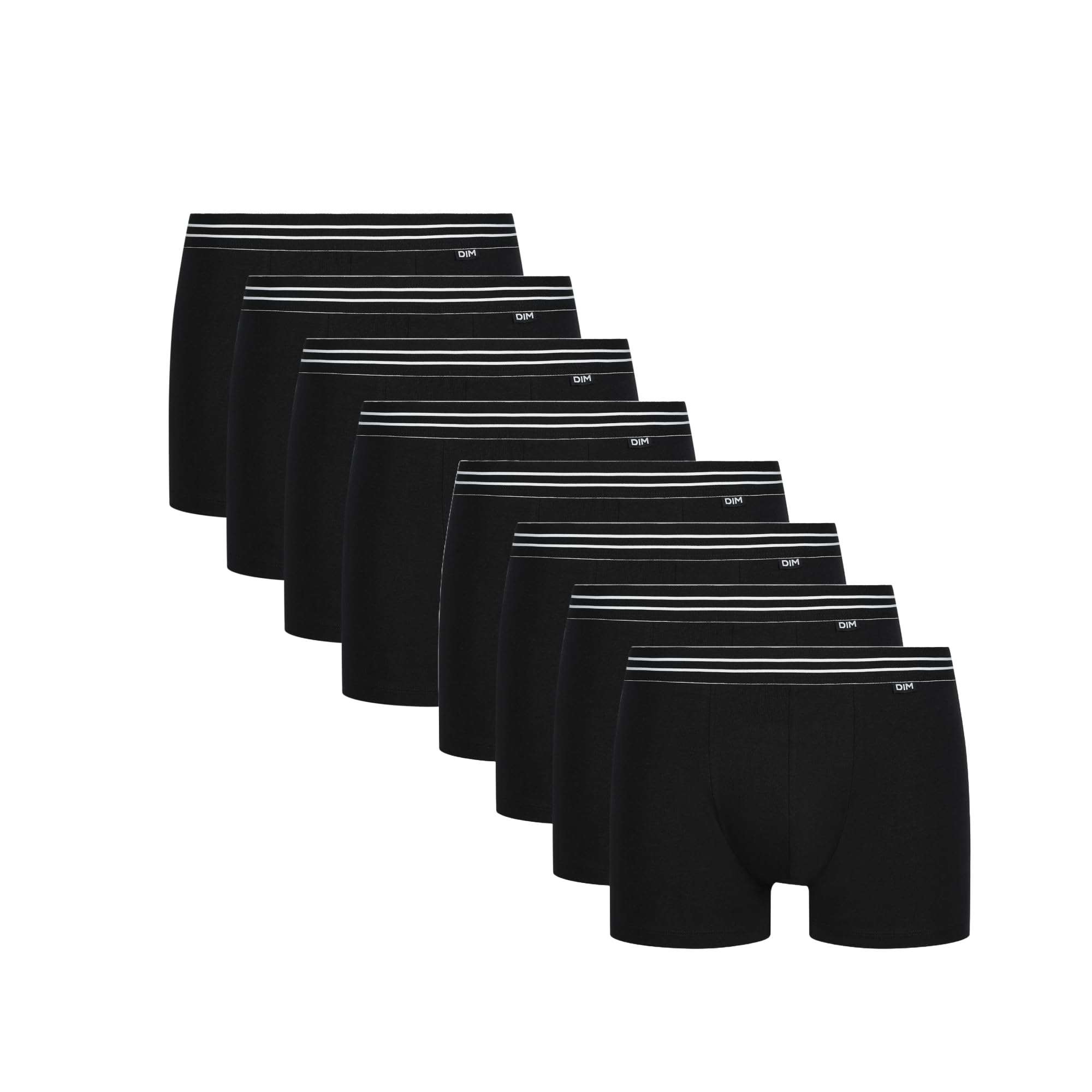DIM Ecodim Boxer Uomo XL Nero 8 Pezzi Cotone Stretch