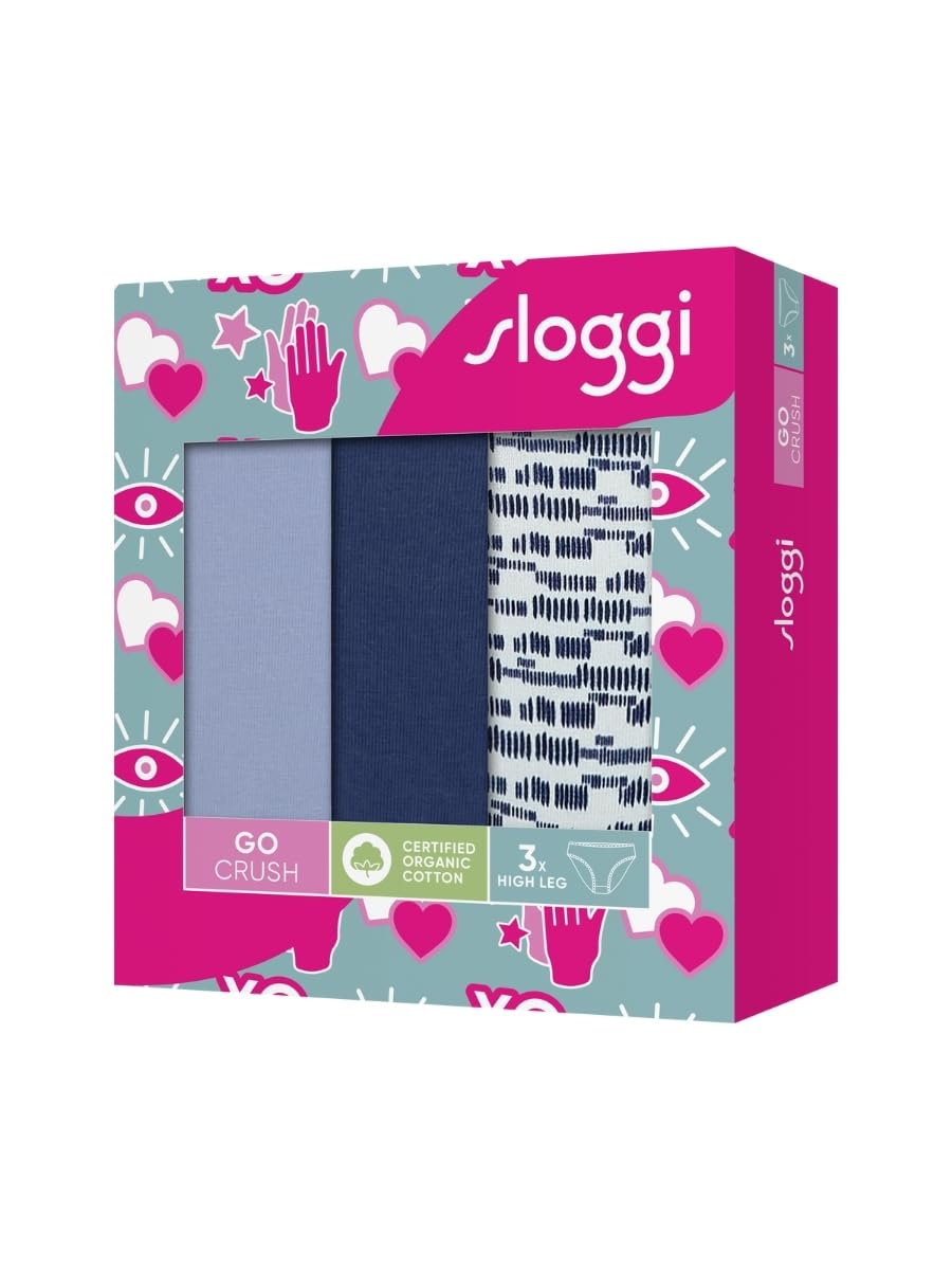 Sloggi Go Crush slip M 3 pezzi blu scuro fantasia