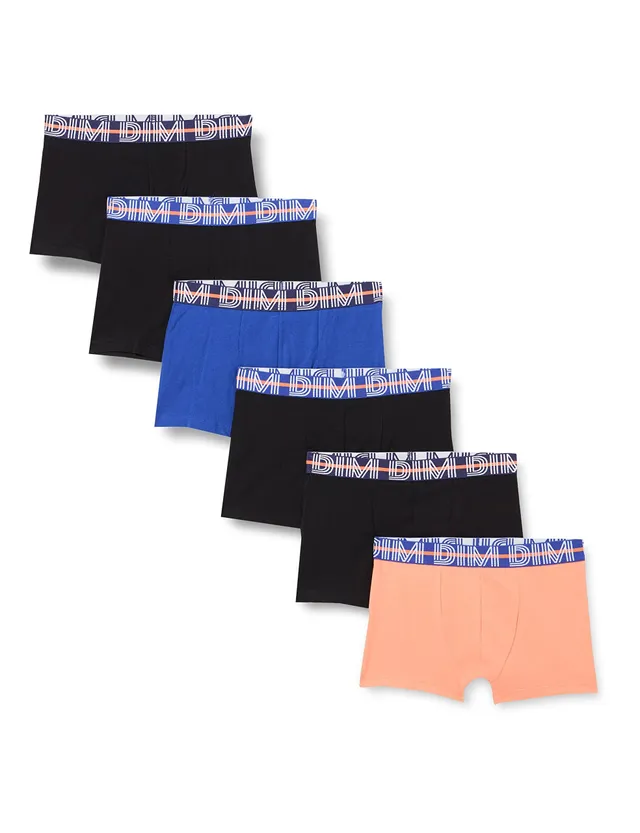 DIM Ecodim boxer ragazzo x6 blu/nero/arancio 10 anni cotone