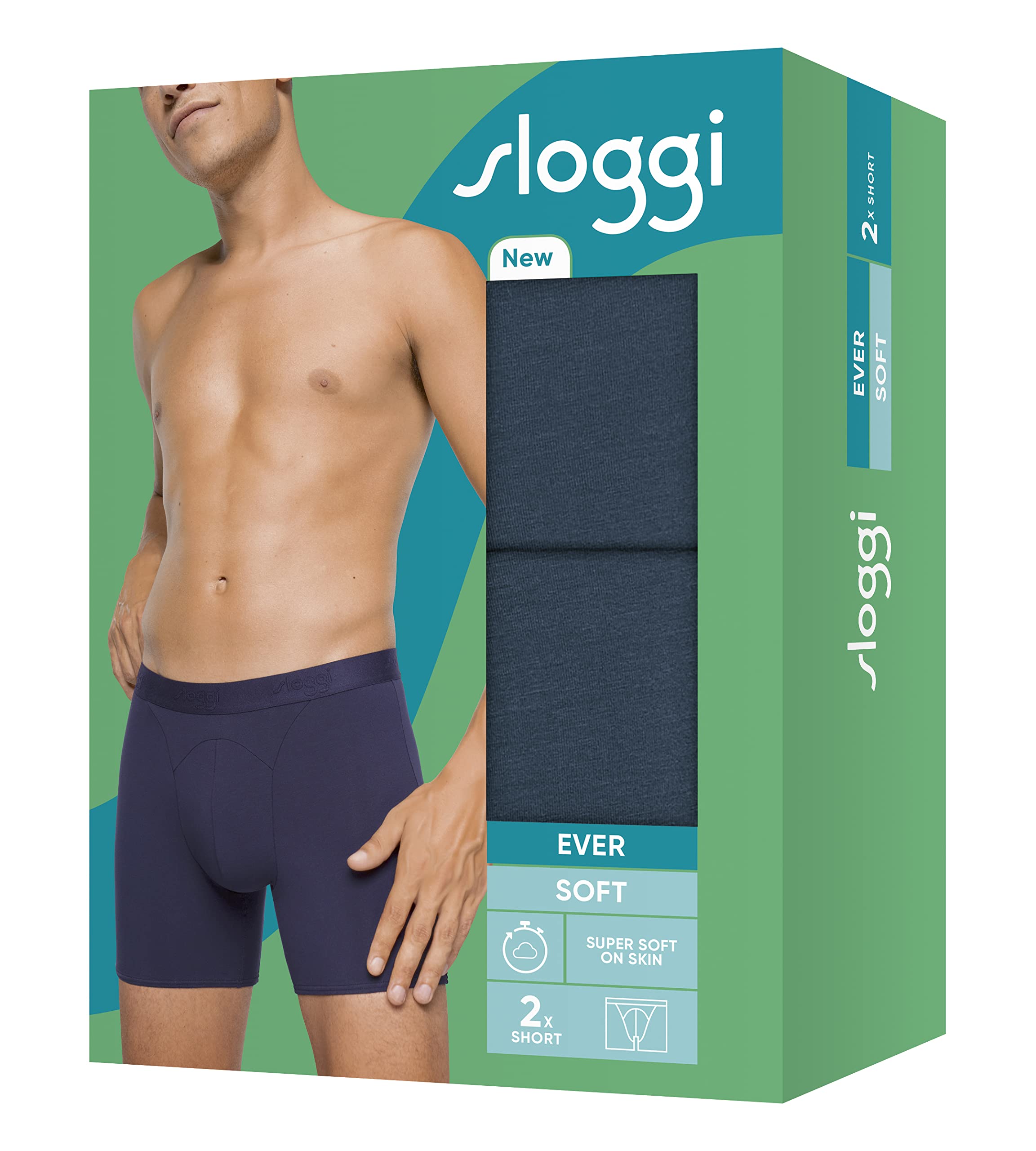 sloggi Ever Soft short uomo pacco da 2 morbido