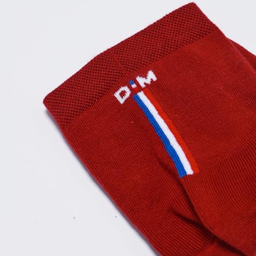 DIM Made in France Bandiera Calzini Rossi Cotone
