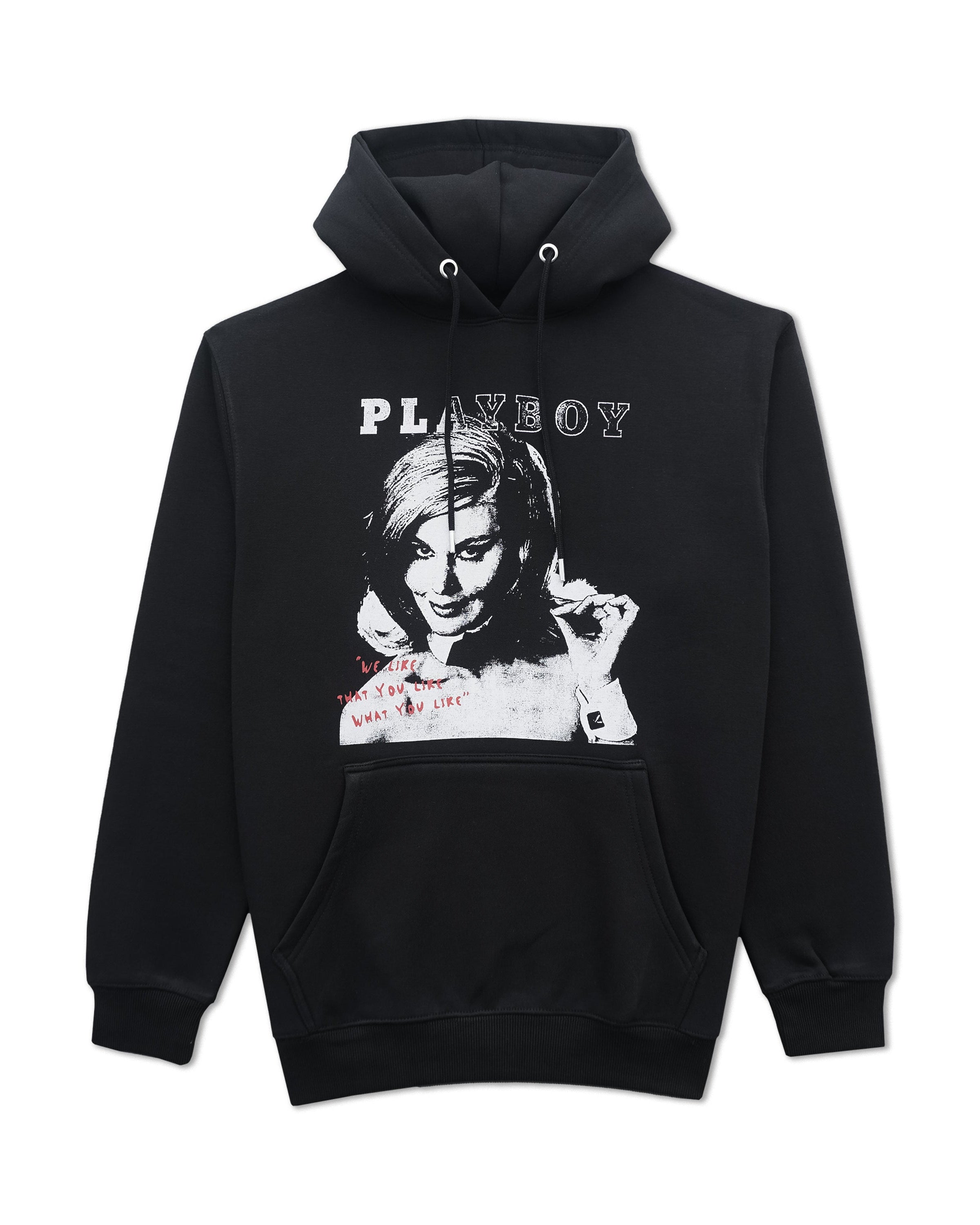 Playboy Iconic Playmate felpa cappuccio unisex nera oversize