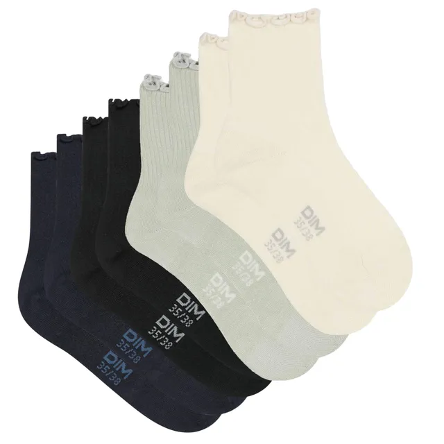 DIM Volant calze donna x2 modale con volant 35-38