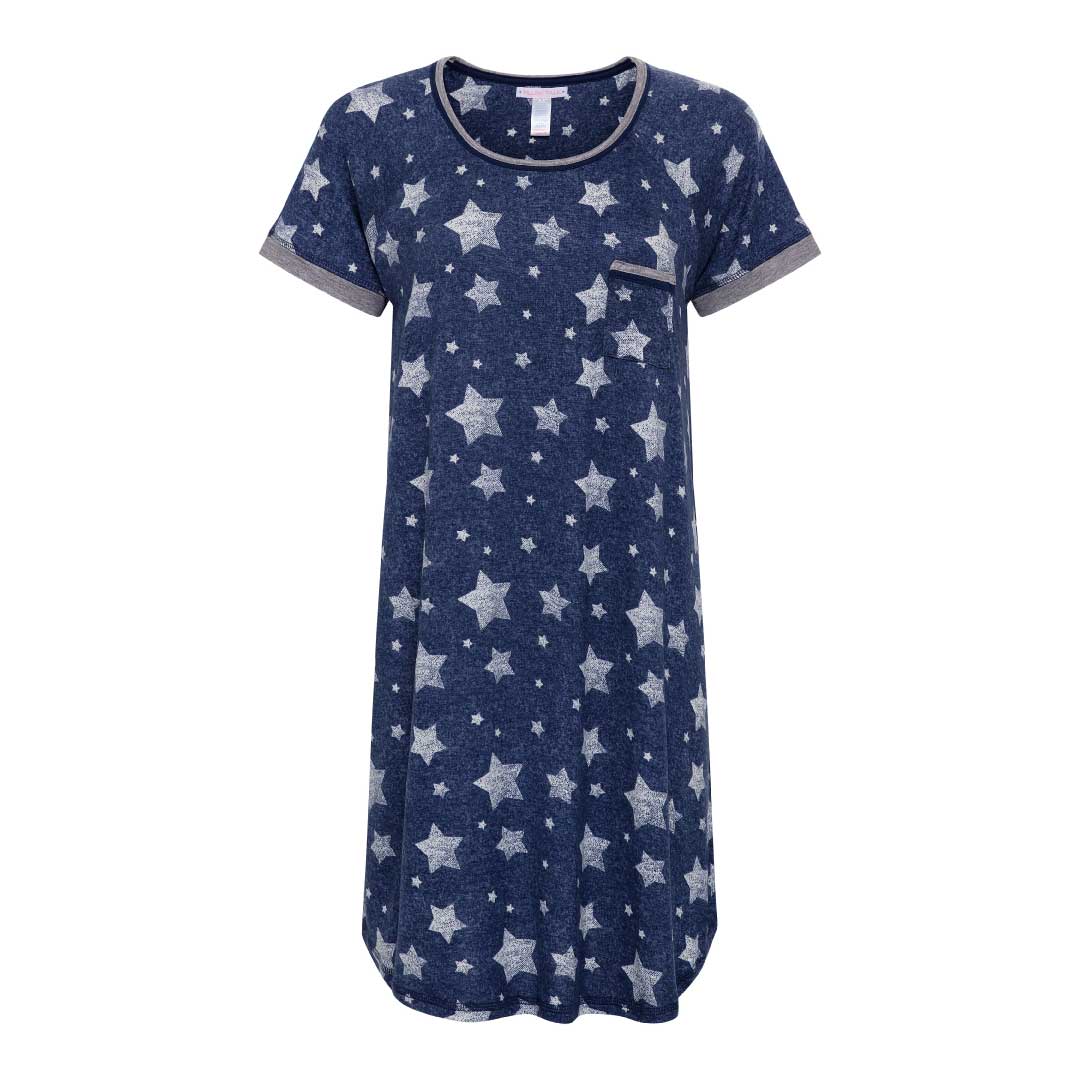 René Rofé Sleep Shirt Camicia Notte Leggera 2 Pezzi Fantasia