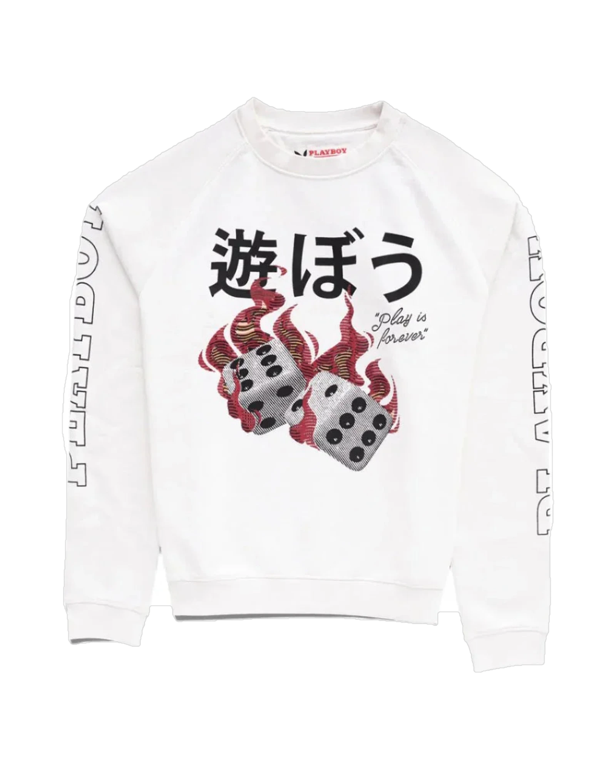 Playboy Dice Sweatshirt felpa bianca dadi
