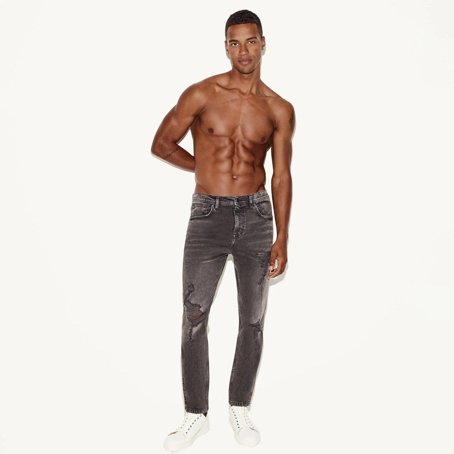 Playboy Skinny jeans grey destroy elasticizzato uomo