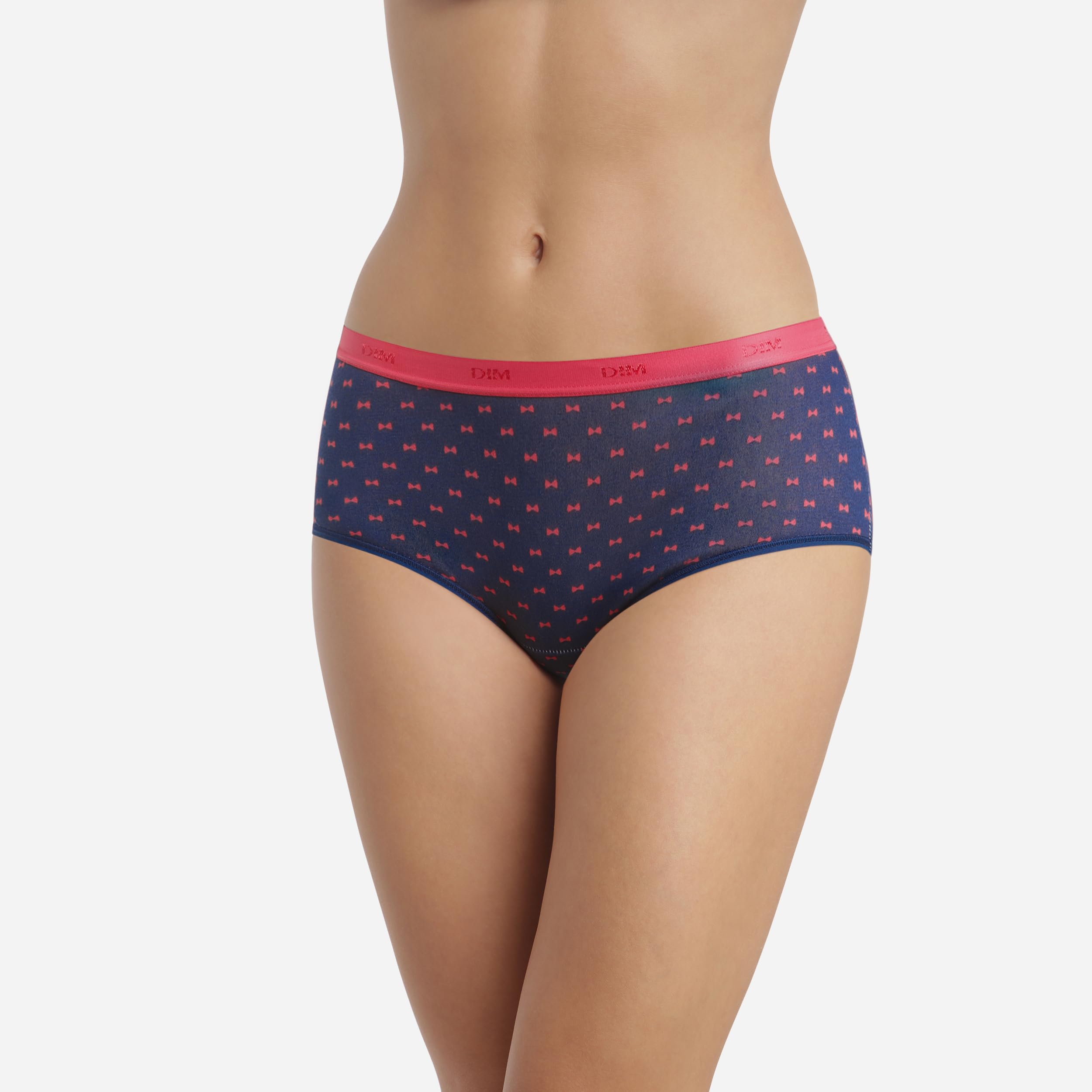 DIM Les Pockets Boxer Donna x6 L rosa nero cotone morbido