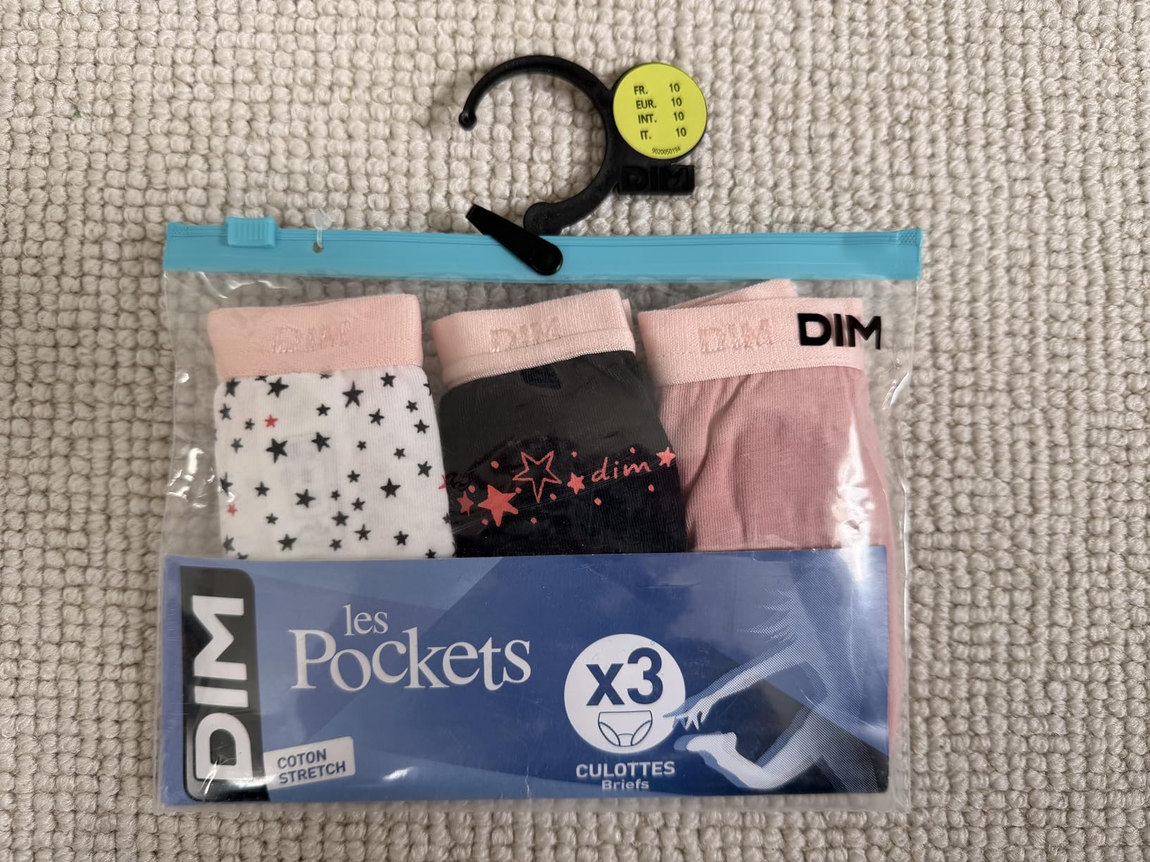 DIM Les Pockets Girl mutandine cotone bambina x3 fantasie