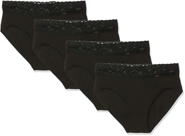 Dim Comfort Slip Maxi Donna S Nero x4 Cotone