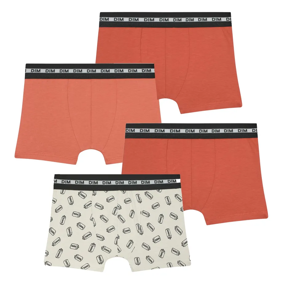 DIM Fashion boxer bambino x4 beige 10 anni elasticizzato