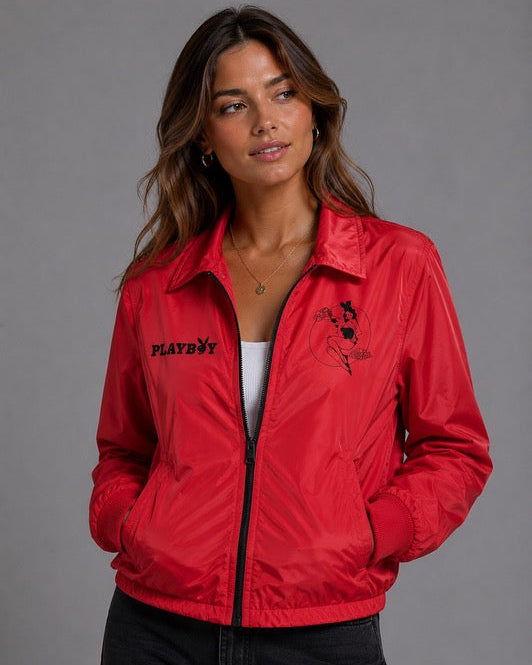 Playboy Moonlit Bunny giacca antivento rossa leggera