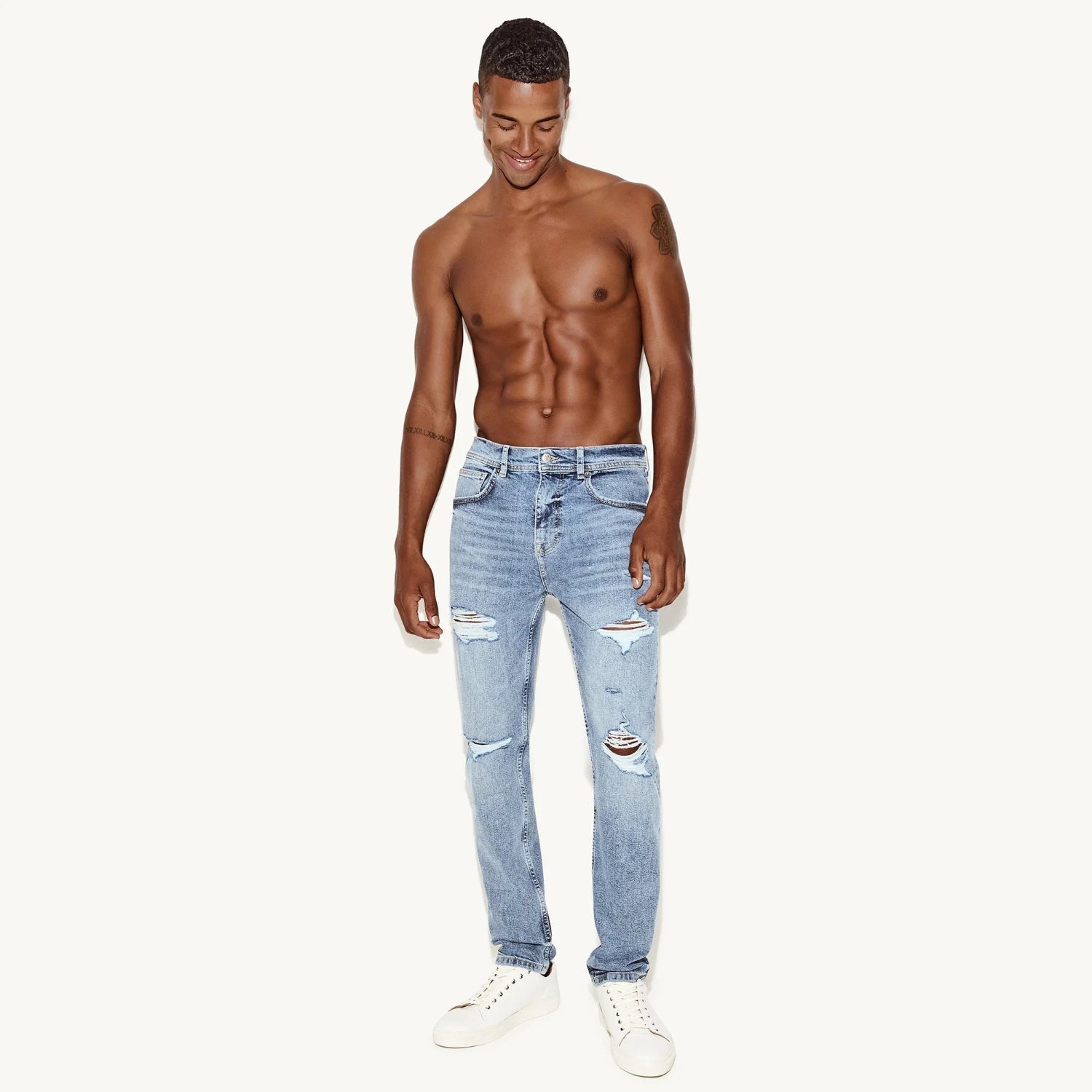 Playboy Skinny Jean jeans light wash destroy