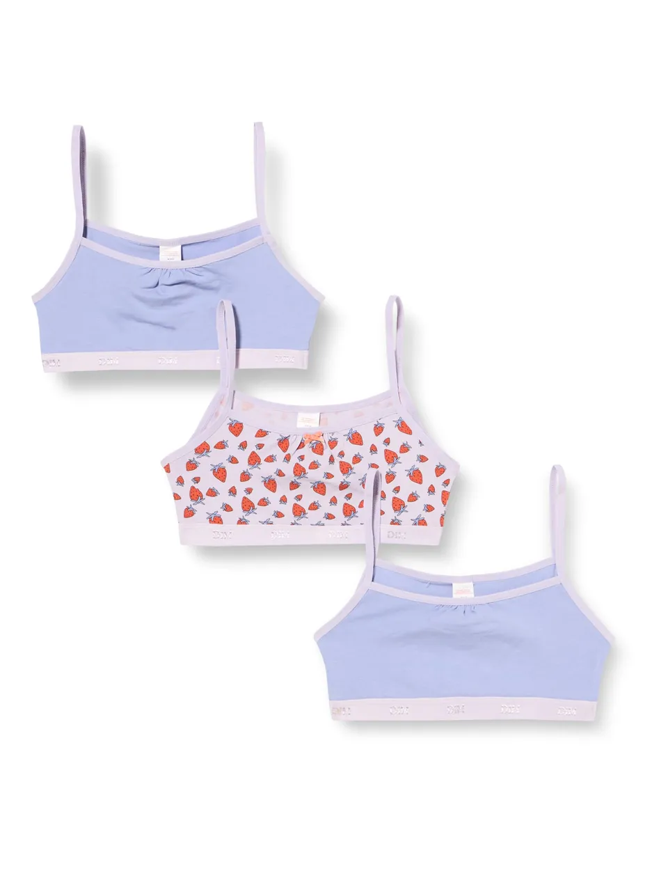 DIM Les Pockets brassiere bambina x3 cotone stampe