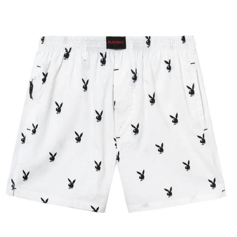 Playboy Repeating Rabbit Head Lounge Shorts cotone