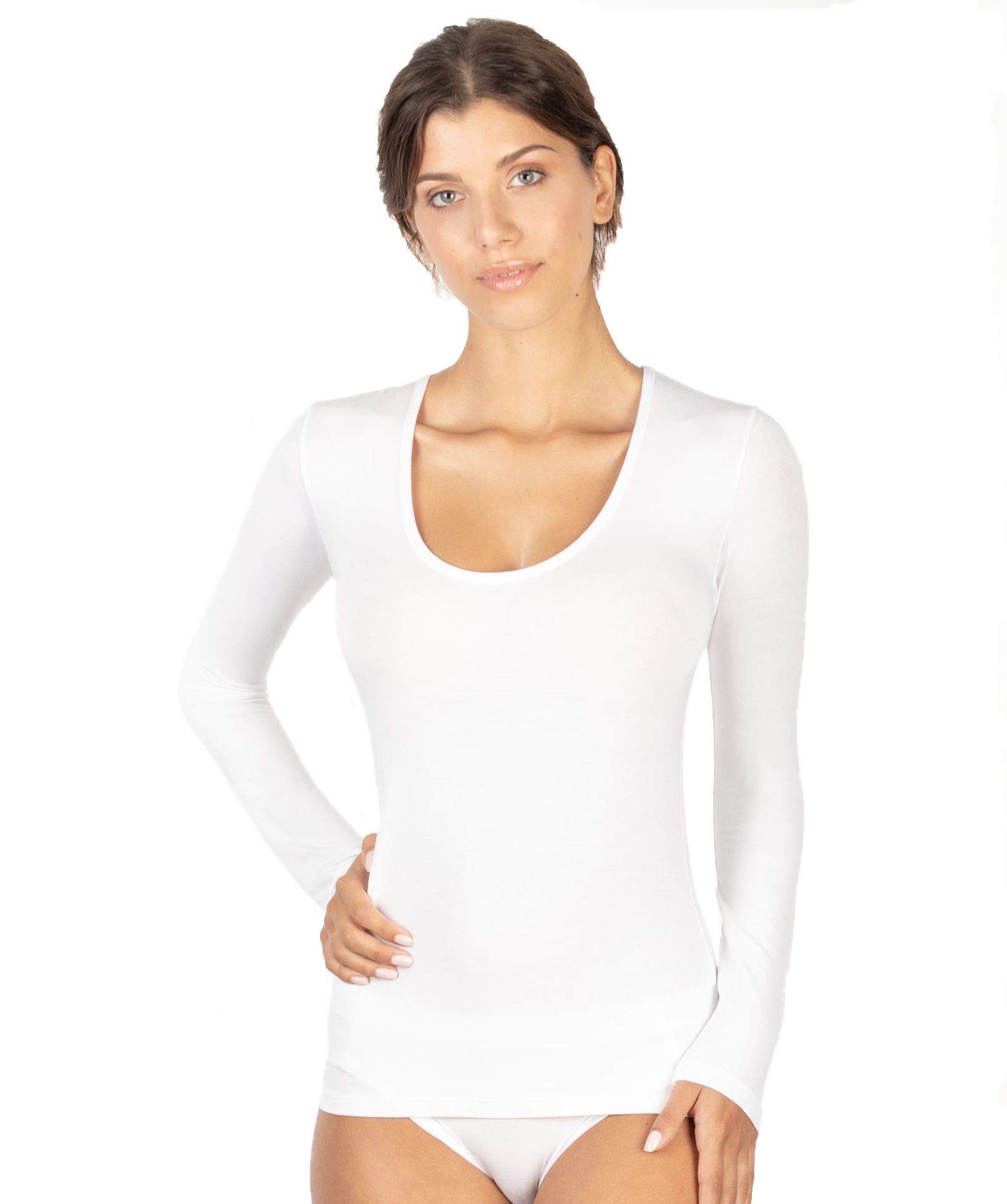 Egi Maglia Manica Lunga Micromodal Scollo Tondo