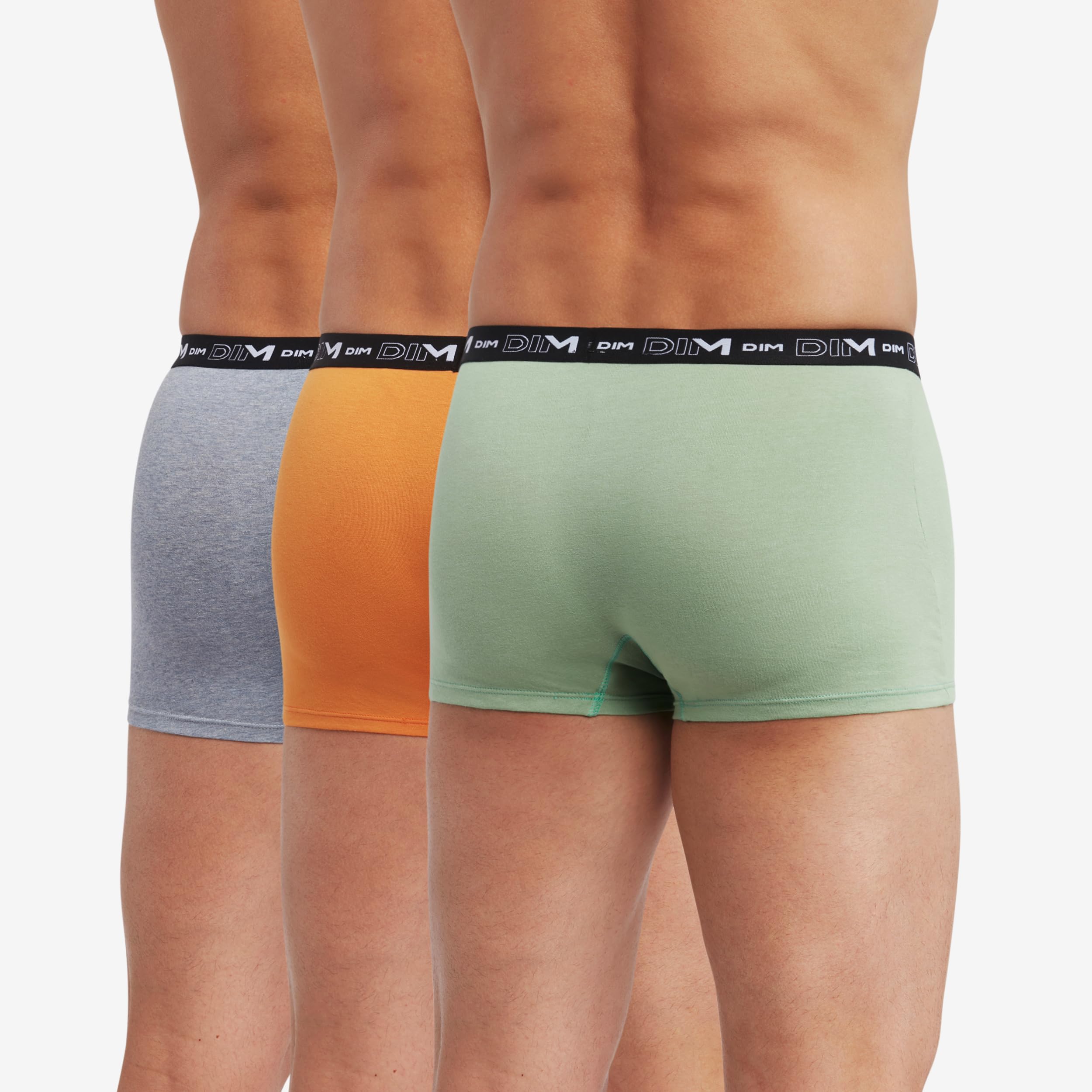 DIM boxer uomo x3 cotone salvia ocra grigio
