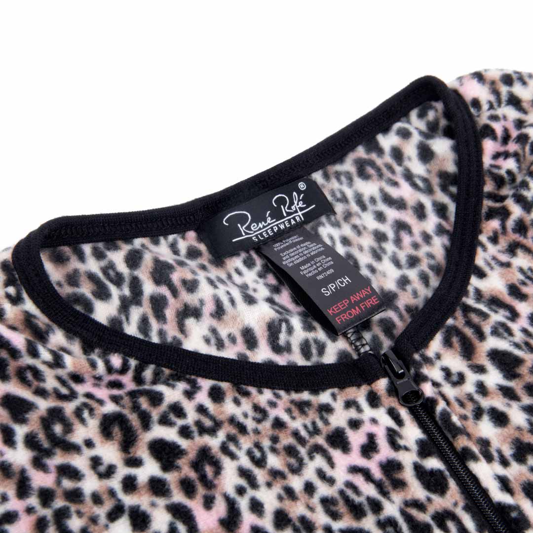 René Rofé Adult Microfleece Footed Onesie pigiama pile con piedi
