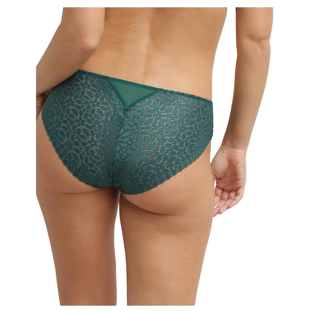 DIM Daily Dentelle slip verde smeraldo pizzo