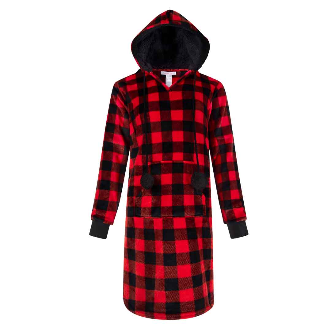 René Rofé Hoodie Fleece camicia notte pile M fantasia aran nera
