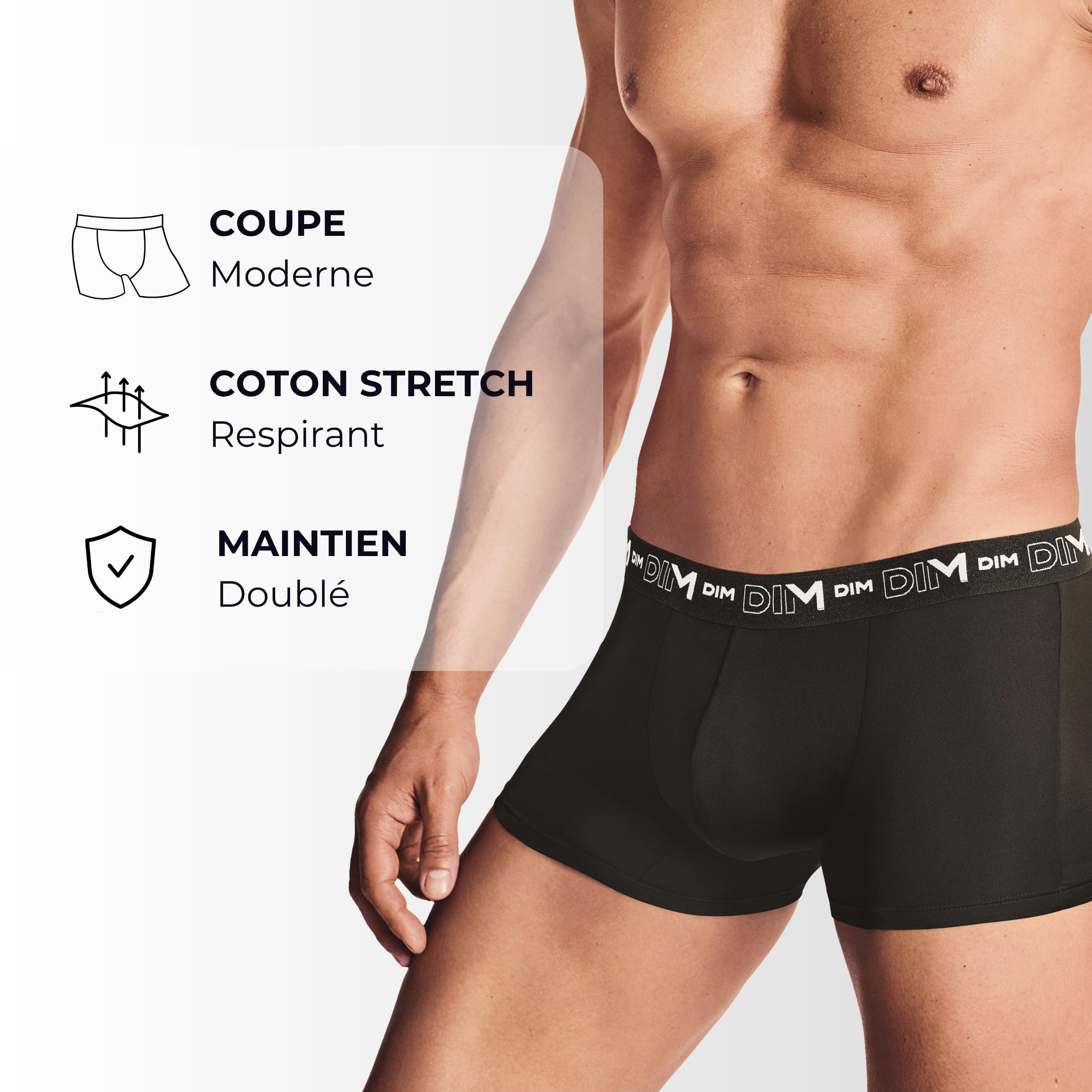 DIM Boxer Uomo Cotone Elasticizzato x3 Traspirante