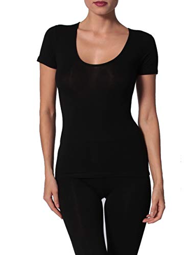 Egi T-Shirt Manica Corta maglietta donna modal elasticizzato