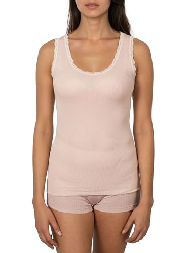 Egi 5111 canotta spalla larga modal cashmere pizzo