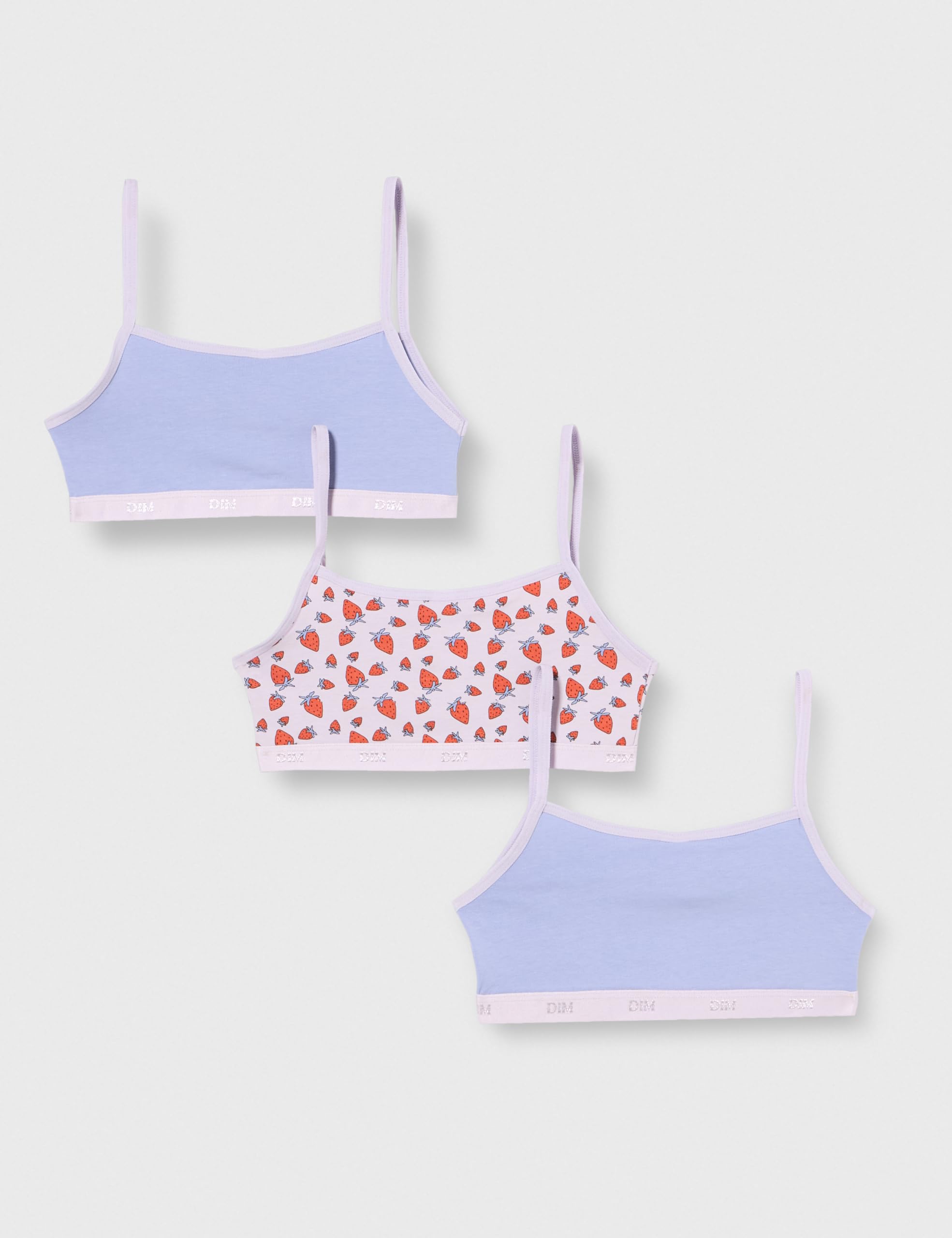 DIM Les Pockets brassiere bambina x3 cotone stampe