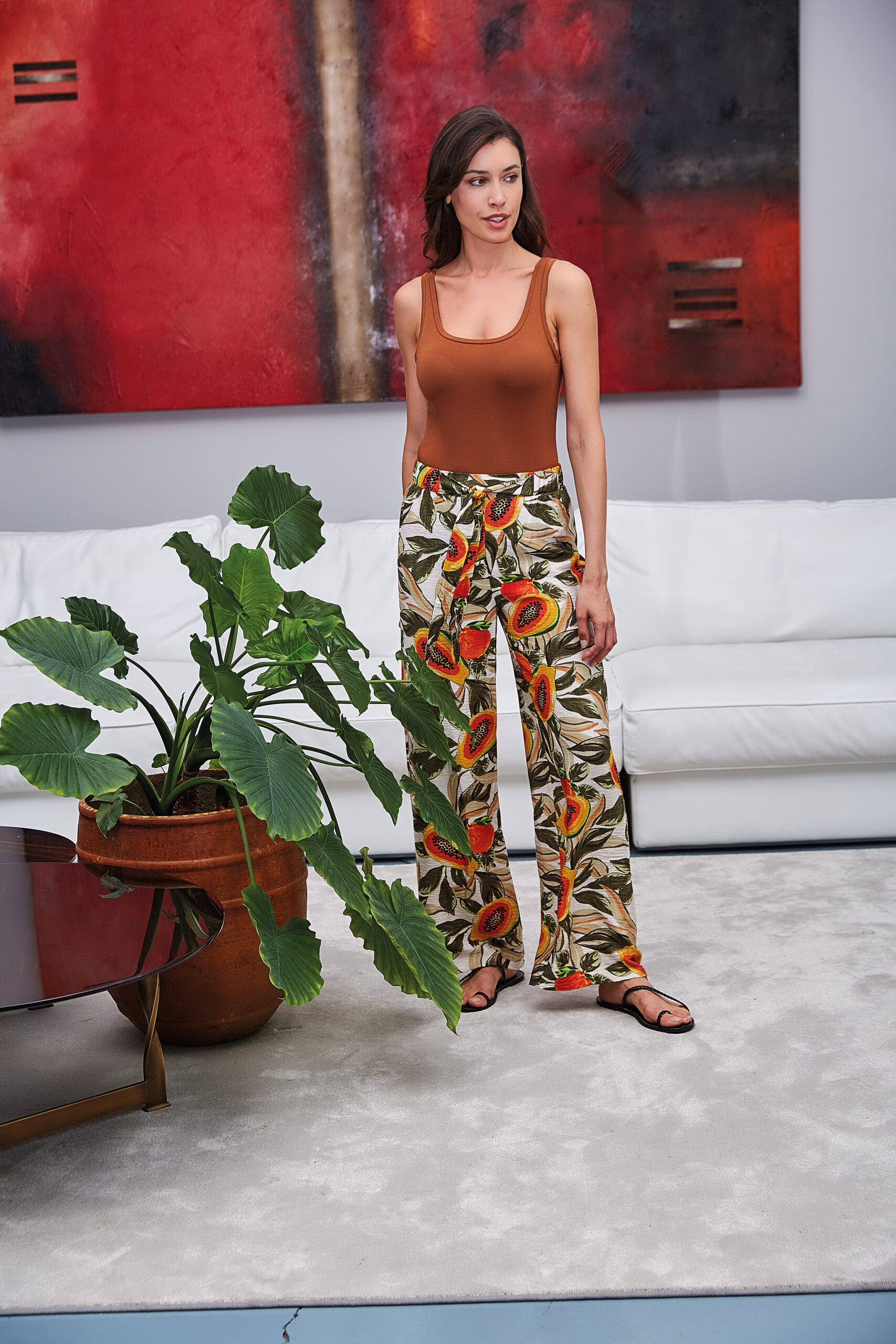 SUBLYME Soft Modal Canotta scollo quadrato spalla larga