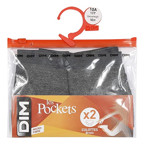 DIM Les Pockets slip bambina microfibra x2