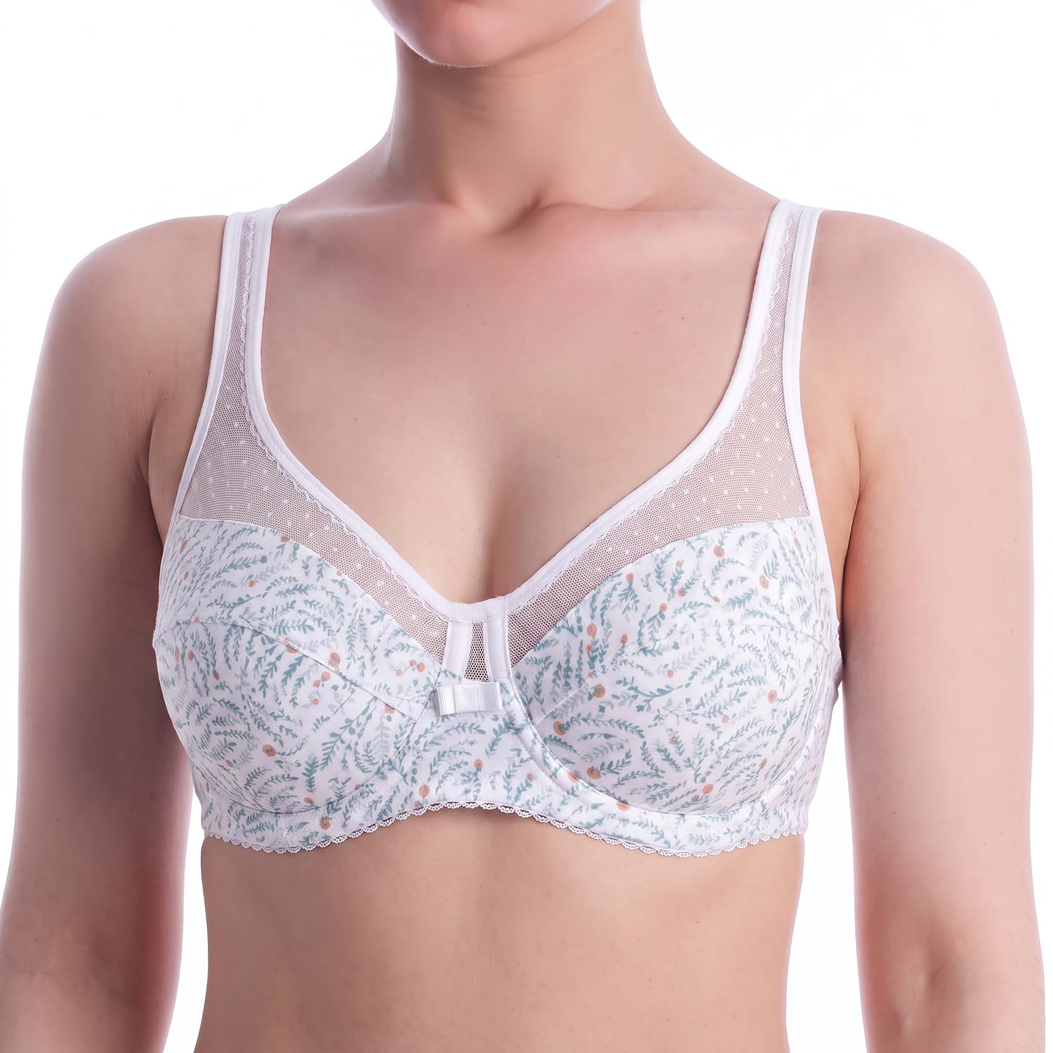 DIM Generous reggiseno donna 5B cotone bio fiori ferretto