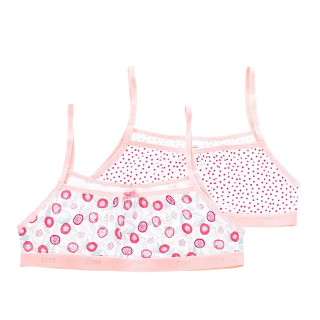 DIM Comfort Top reggiseno ragazze x2 senza ferretto cotone