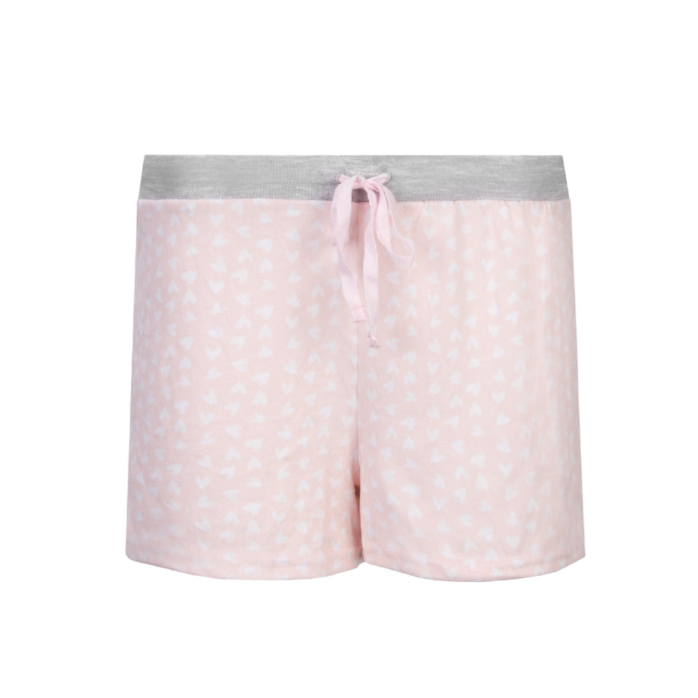 René Rofé Hacci Shorts Set pigiama corto 2 pezzi cuori caffè